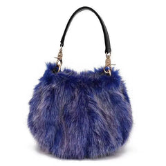 Winter Faux Fur Shoulder Bag - Party Tote Bag for Women