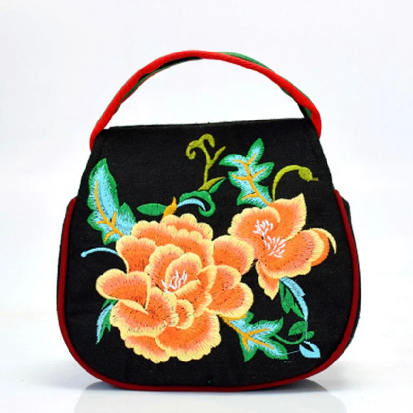 National Wind Embroidered Small Bag Double Bag