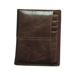 Spring Oil Skin Short Leather Wallet Vintage Short Wallets