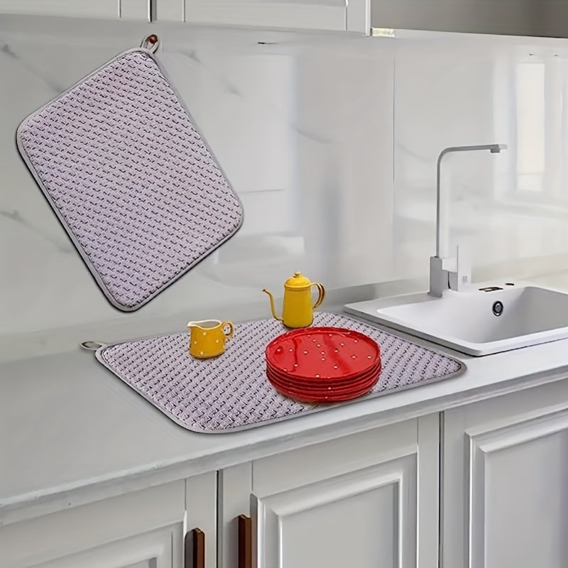 Kitchen Dish Drying Mat Absorbent Quick Drying Pad