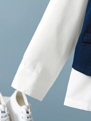 Boy's Gentleman 3pcs Shirt & Vest & Pants Set for Party Events