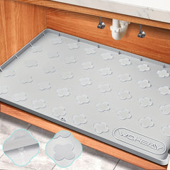 Waterproof Under Sink Mat 34 X 22 Silicone Drip Tray Liner for Kitchen Bathroom