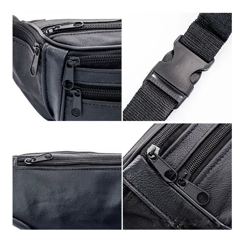 2019 Leather Waist Pack Travel Belt Bag Mobile Phone Bag