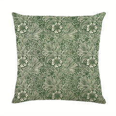 Bohemian Flowers Leaves Print Pillow Case Yellow Green 100% Polyester
