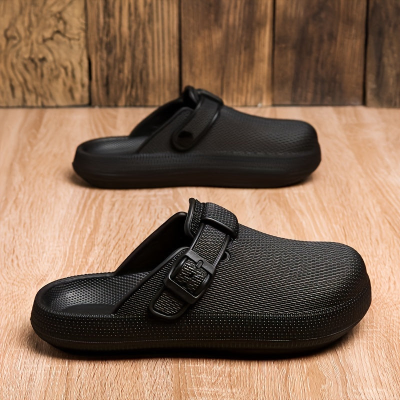 Men's Adjustable Buckle Clogs Non Slip Casual Slippers