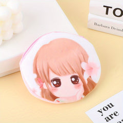Girls Cartoon Zipper Coin Purse Wallet Storage Bag Plush Key Bag