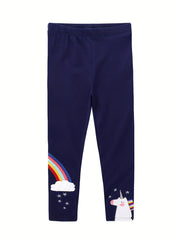 2pcs Easter Bunny & Rainbow Leggings Set