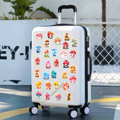 50pcs Cartoon Mushroom Stickers for Water Cups Laptops Phones