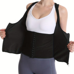 Zipper Shaping Tank Tops Waist Trainer Tummy Control Slimmer Open Bust Top