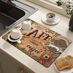 Dish Drying Mat Coffee Machine Diatom Mud Drainage Pad