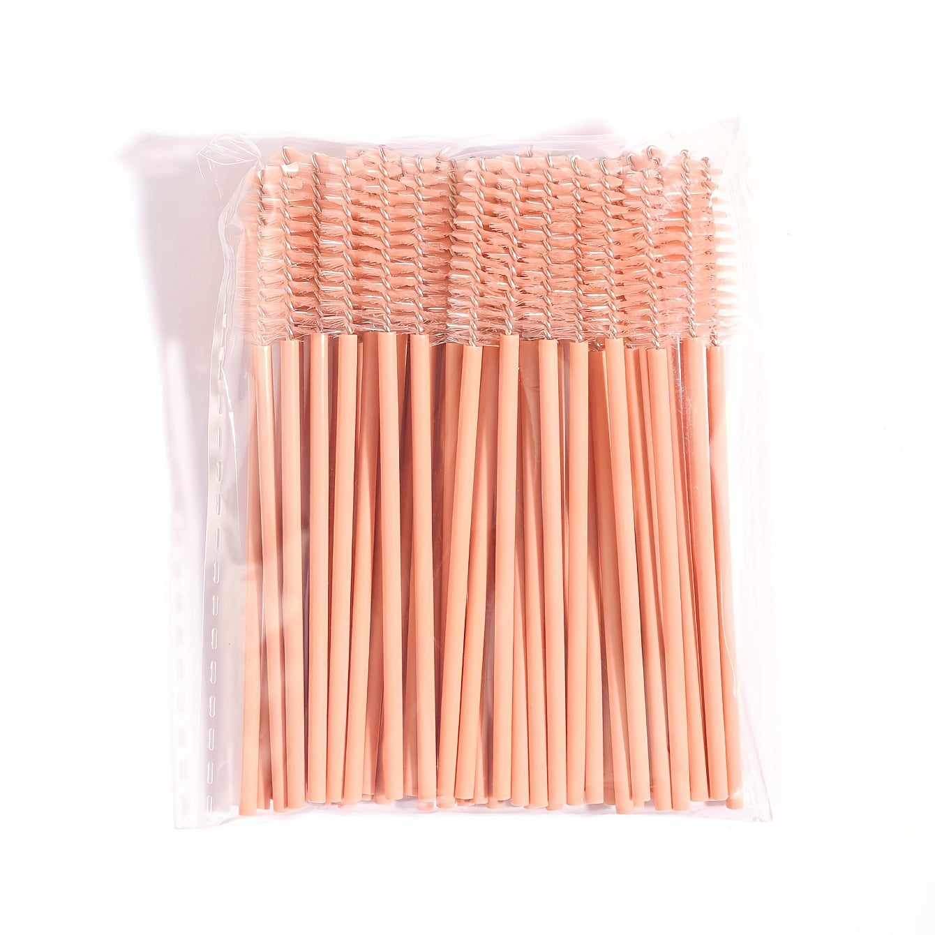50pcs Khaki Eyelash Brushes for Eye Lash and Eyebrow Application