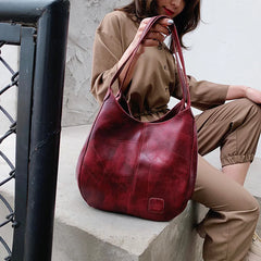 Women Handbags Large Capacity Retro Stitching Shoulder bags PU Big Bag Tote
