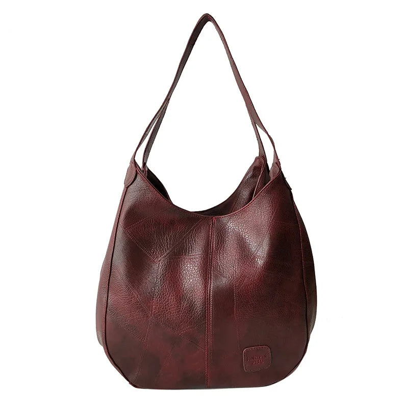 Women Handbags Large Capacity Retro Stitching Shoulder bags PU Big Bag Tote