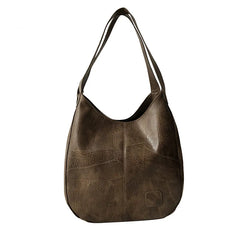 Women Handbags Large Capacity Retro Stitching Shoulder bags PU Big Bag Tote