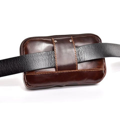 Leather Waist Packs Men Women Small Waist Bag 5.5 inch Waist Belt Pack 6 inch Ph