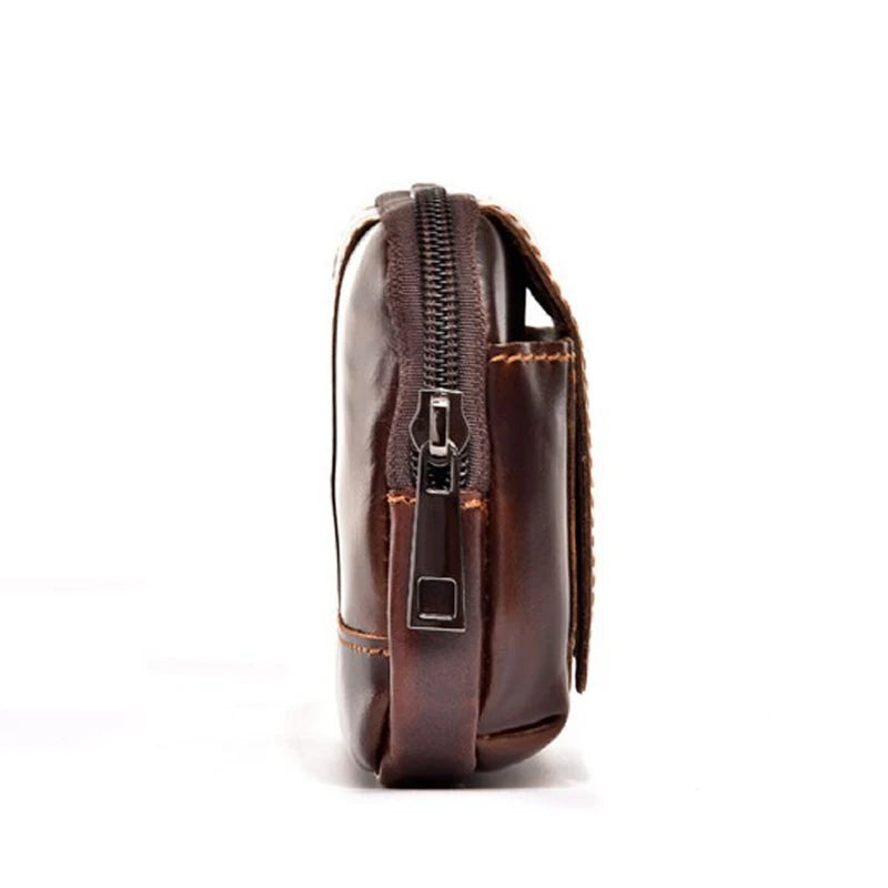 Leather Waist Packs Men Women Small Waist Bag 5.5 inch Waist Belt Pack 6 inch Ph