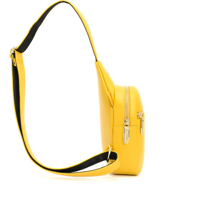 Candy Colors Soft PU Leather Chest Bag Women Shoulder Bag