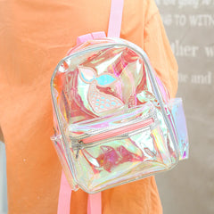 Clear Transparent Women Backpacks PVC Bags For School