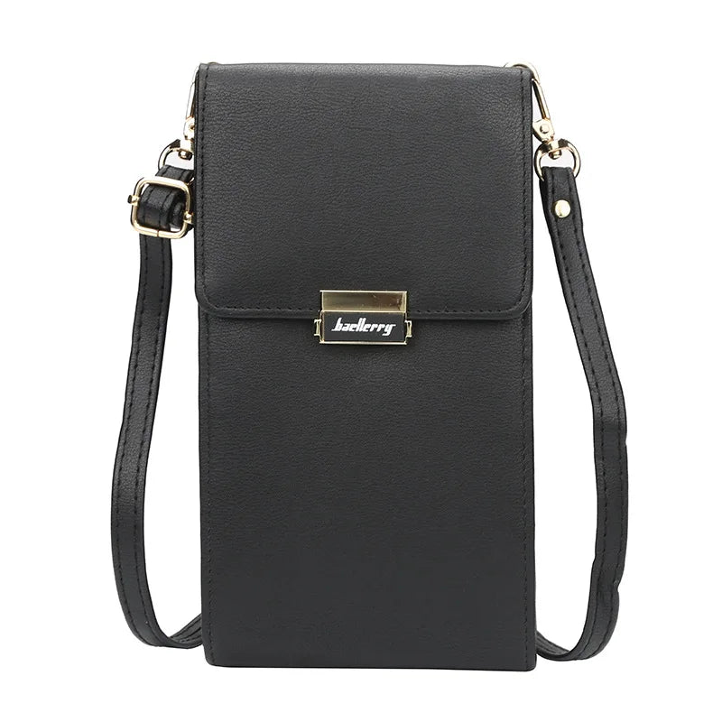 Mini Female Shoulder Bags with Phone Pocket, Custom Name Engraving