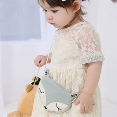 Plush Cartoon Baby Girls Mini Messenger Bag, Kids Handbags