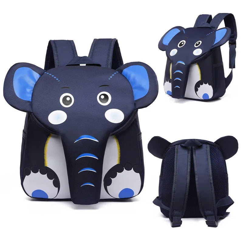 Elephant School Backpack for Children 3D Animal Kids School Bags Boys Girls