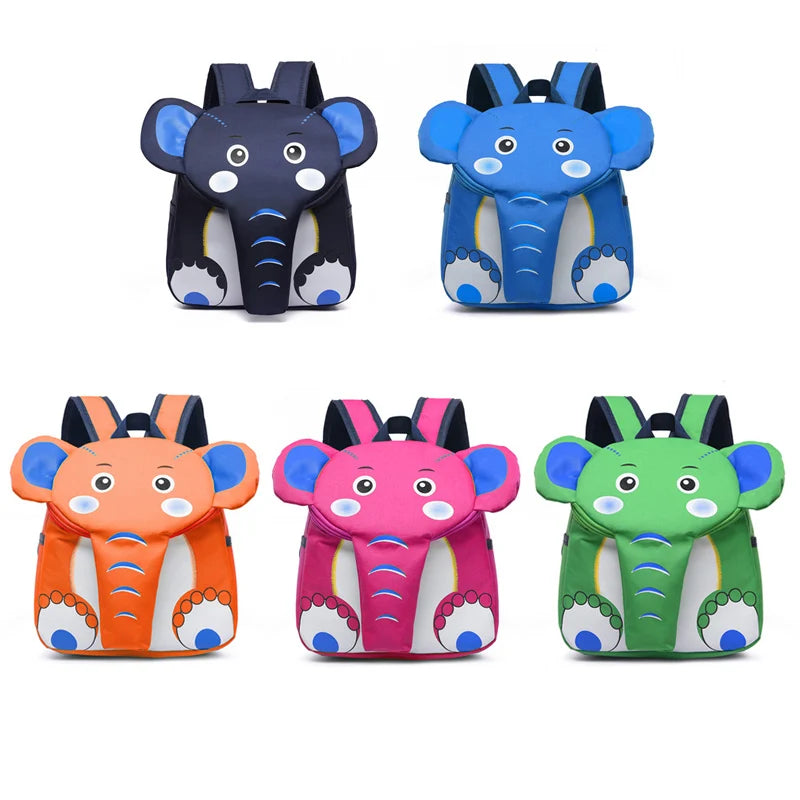 Elephant School Backpack for Children 3D Animal Kids School Bags Boys Girls