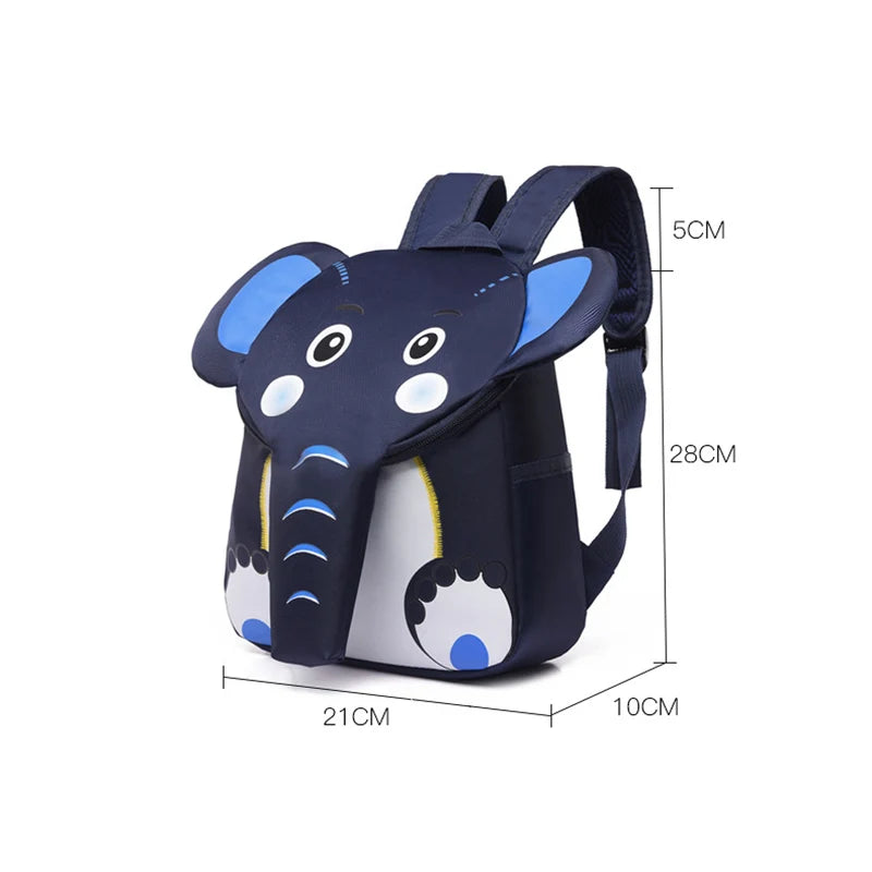 Elephant School Backpack for Children 3D Animal Kids School Bags Boys Girls