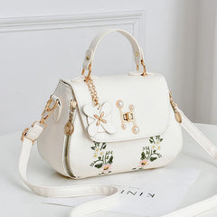 Embroidery Female PU Leather Hobos Handbags Lady's Shoulder Crossbody Bag