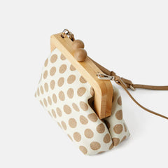 Euro-America Women Bag Cotton Fabric Flap Dot Soft Shoulder Mini Bag