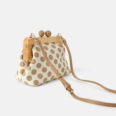 Euro-America Women Bag Cotton Fabric Flap Dot Soft Shoulder Mini Bag