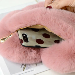 Women's Plush Shoulder Hairy Bag Heart-shaped Chain Handbags