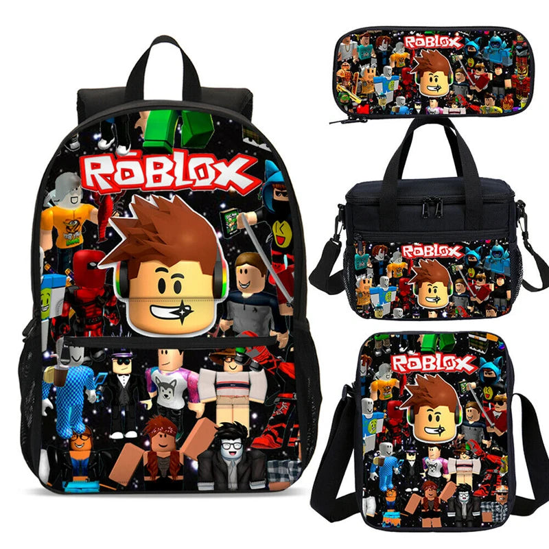 Schoolbags Men Women Backpack Mochila Lunch Bag Diagonal Pen Bag for Boy Girl