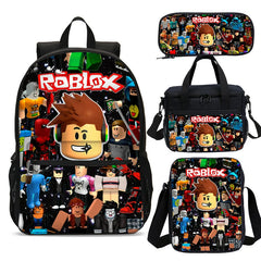 Schoolbags Men Women Backpack Mochila Lunch Bag Diagonal Pen Bag for Boy Girl