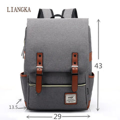 Vintage Laptop Backpack Women Canvas Bags canvas Travel Leisure Backpack