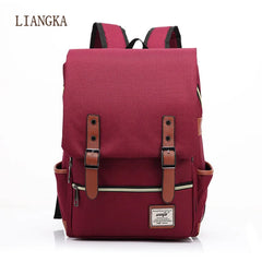 Vintage Laptop Backpack Women Canvas Bags canvas Travel Leisure Backpack