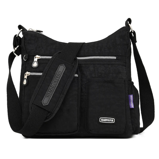 Women Shoulder Messenger Bag Nylon Lightweight Waterproof Zipper Travel Crossbod