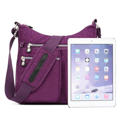 Women Shoulder Messenger Bag Nylon Lightweight Waterproof Zipper Travel Crossbod