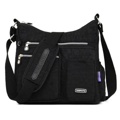 Women Shoulder Messenger Bag Nylon Lightweight Waterproof Zipper Travel Crossbod
