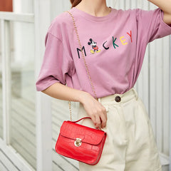 Women Crocodile Pattern Crossbody Bag Lightweight Shoulder Handbag