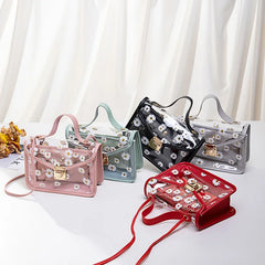 Women Daisy Pattern Shoulder Bag Chain Strap Messenger Handbag Tote