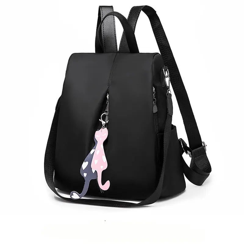 Women's Anti-theft Backpack Black/Grey Travel Shoulder Bag