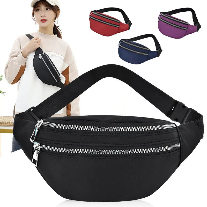 High Cap. Travel Waist Bag Waterproof Fanny Pack Women Sport Run