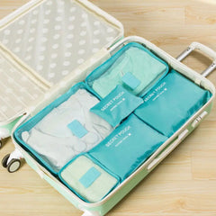 6Pcs Travel Clothes Storage Waterproof Bags Organizer Portable Pouch