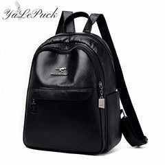 Women Leather Backpacks Shoulder Bag High Capacity Travel Girls School Bags