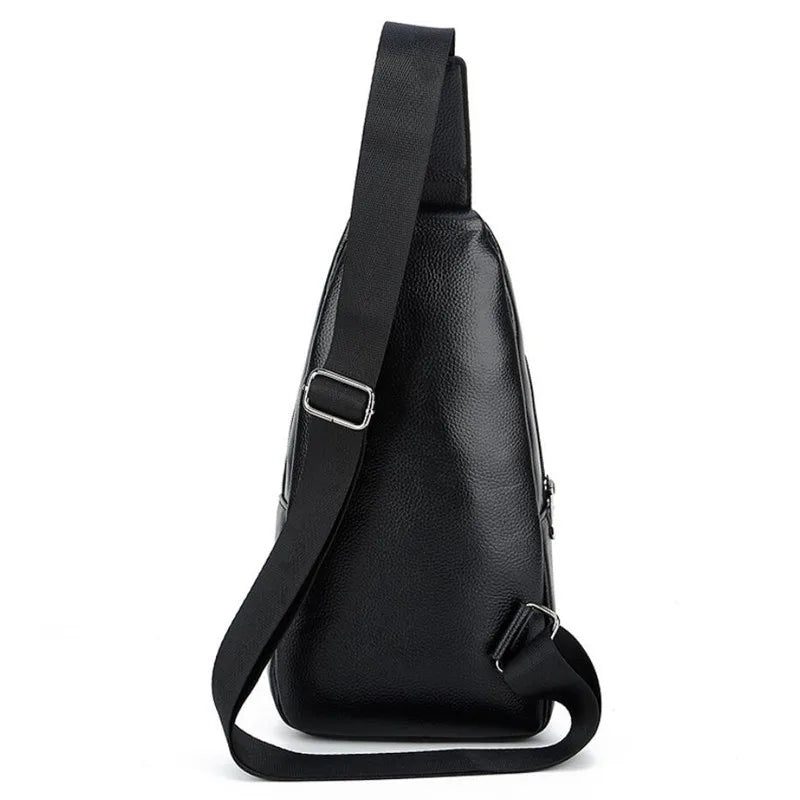 Men's Sports Chest Bag Crossbody Black/Brown XZ-100