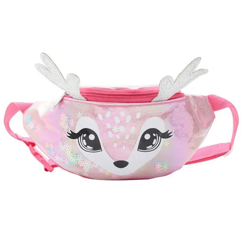 Kids Elk Print Waist Fanny Pack Belt Pouch 5 Colors
