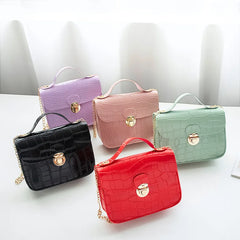 Crocodile Pattern Small Square Bag Shoulder Bags for Women