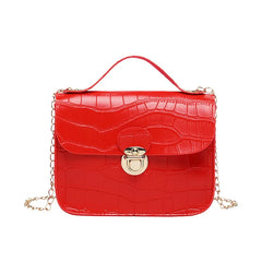 Crocodile Pattern Small Square Bag Shoulder Bags for Women