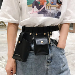 Women's Leather Belt Bag Shoulder Chest Fanny Pack
