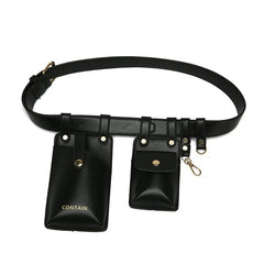 Women's Leather Belt Bag Shoulder Chest Fanny Pack